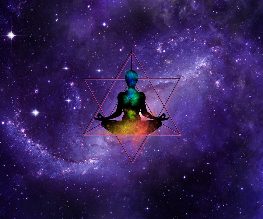 Merkaba rondom mens