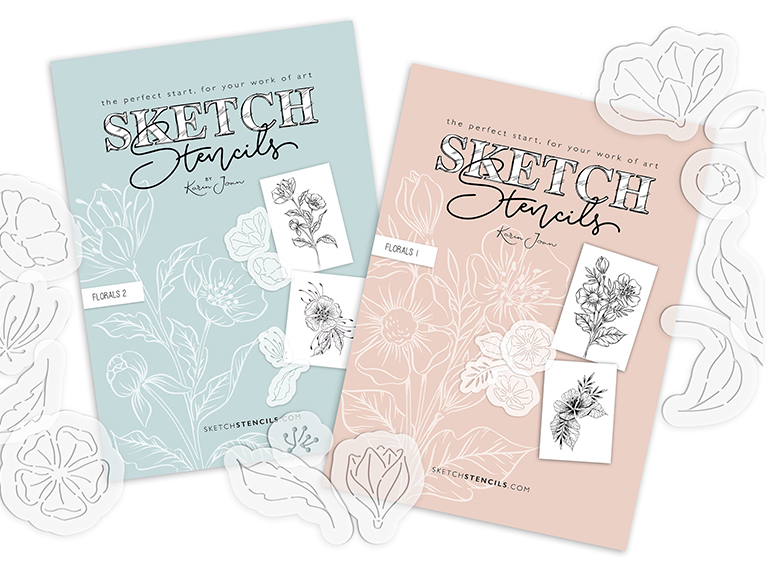 SKETCH Stencils - Florals 1 + 2 EU