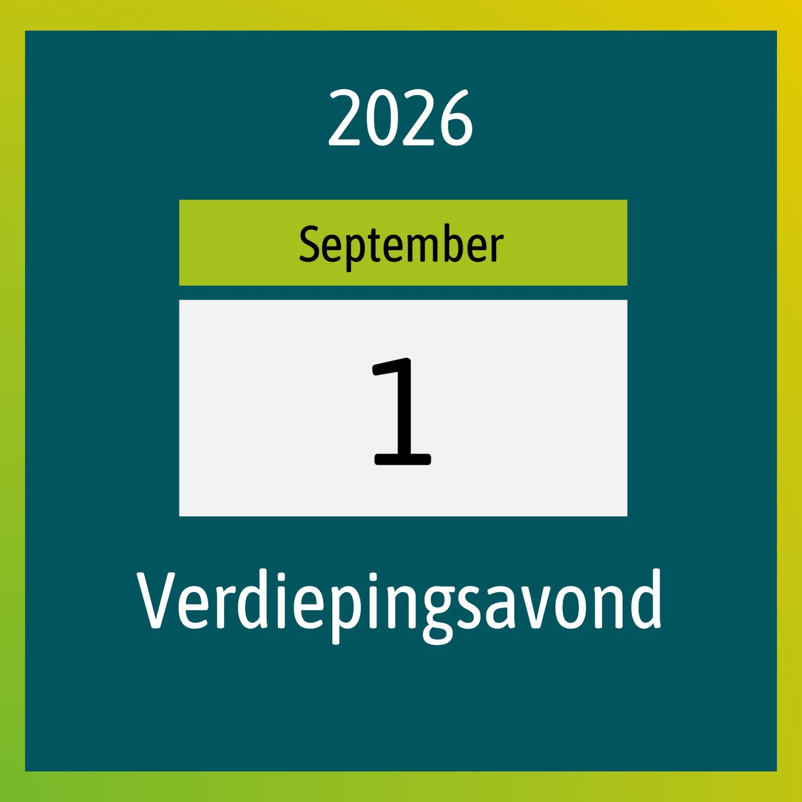 Verdiepingsavond Woensdag 11 november 2026