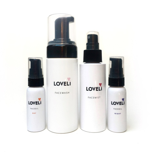 Loveli set Facewash, Facemist en Face oils