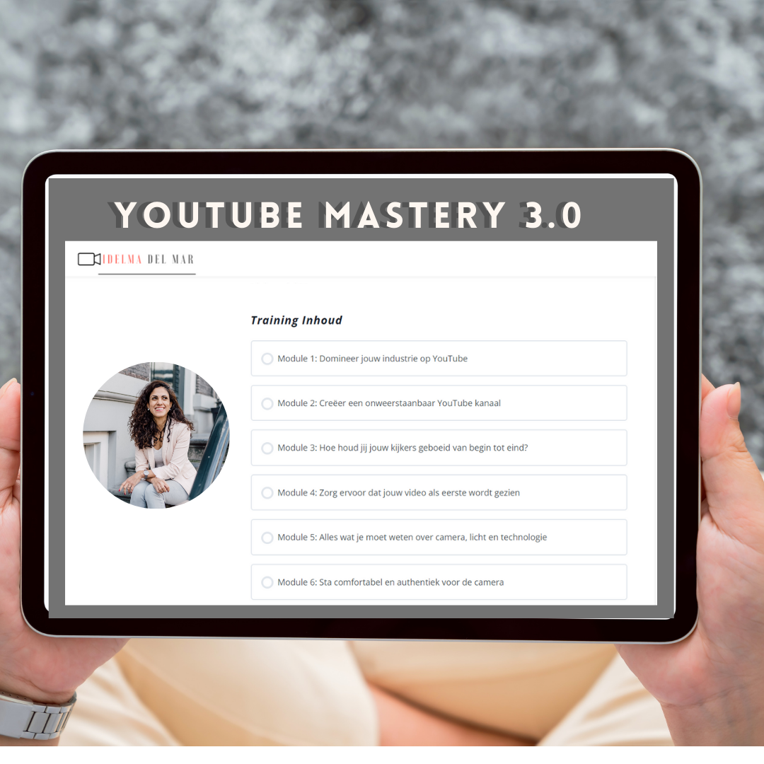 YouTube MASTERY - Betaling in 6 termijnen (tijdelijke prijs)