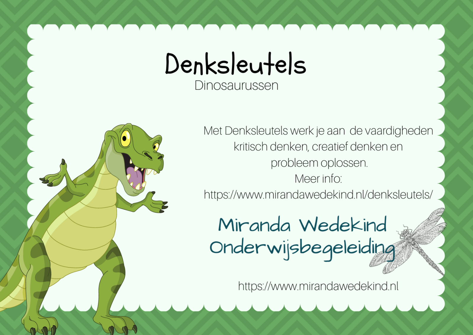 Denksleutelkaarten Dino’s (KBW ’20)