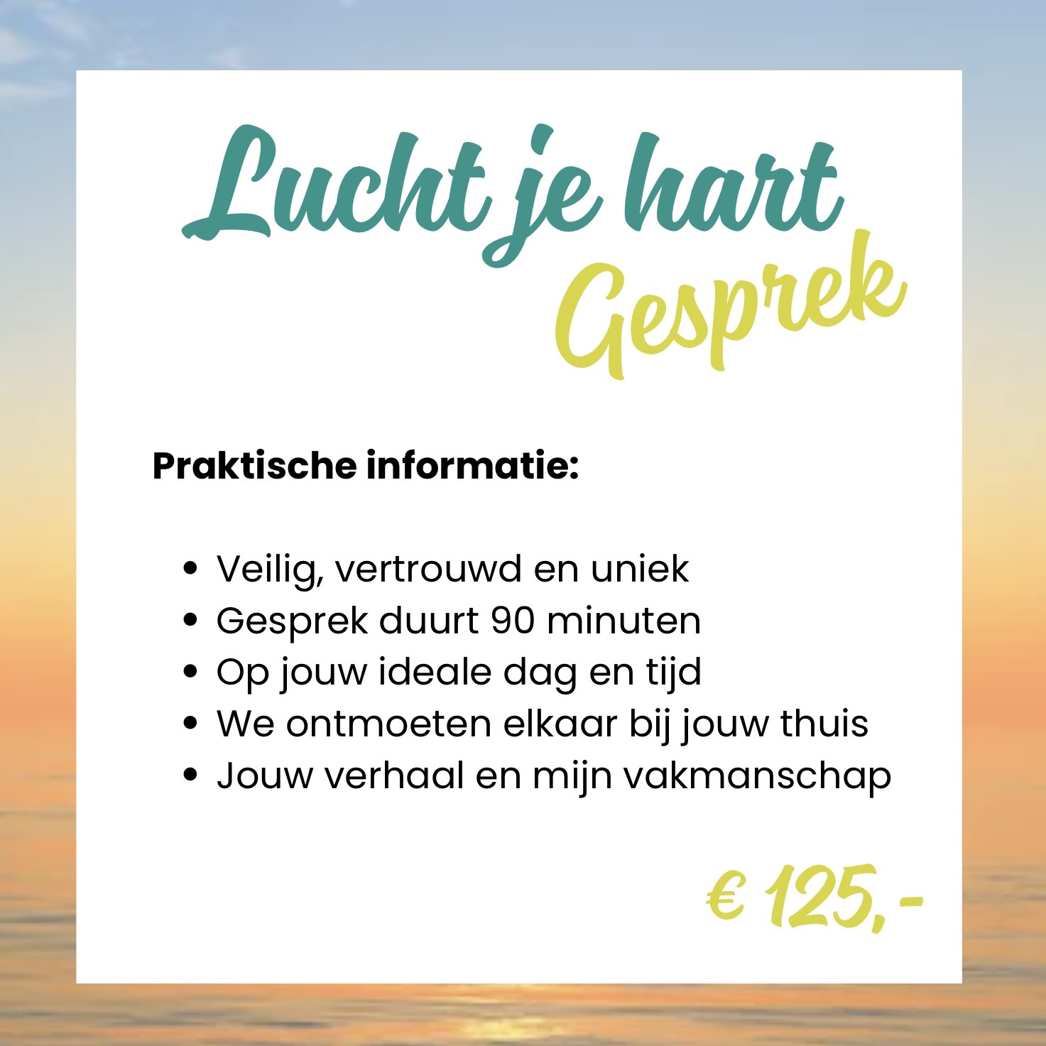 Lucht je hart gesprek bij jouw thuis